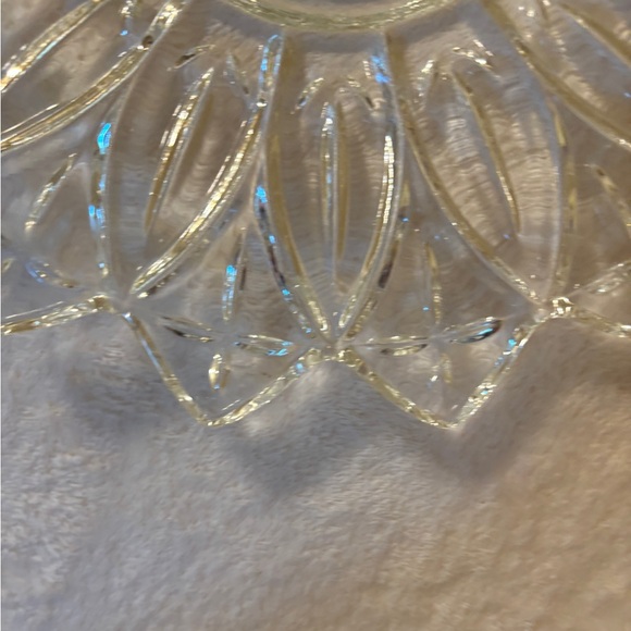 Vintage Federal Glass Serving Plate Flower Petal Design Starburst 12 inches - Picture 11 of 11